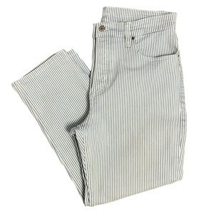 Old Navy Blue Railroad Striped ‘Extra High-Rise Sky-Hi Straight’ Jeans